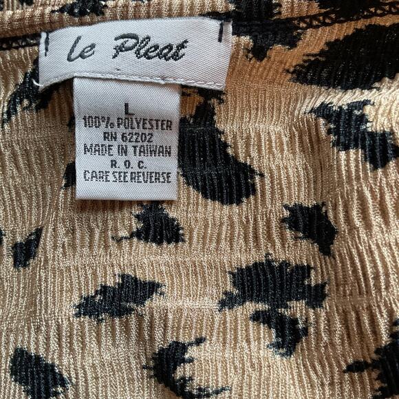 Le Pleat by Rafeal Animal Print Sleeveless Tank Large - Picture 4 of 6